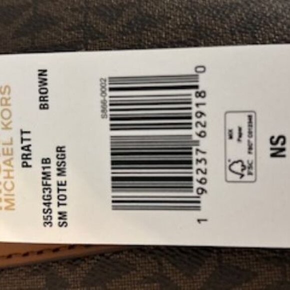 Michael Michael Kors Pratt Small Messenger Tote Crossbody Brown NWT MSRP $448 - Picture 7 of 7